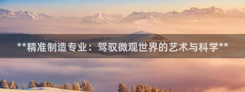 彩神可以提现吗：**精准制造专业：驾驭微观世界的艺术与科学**